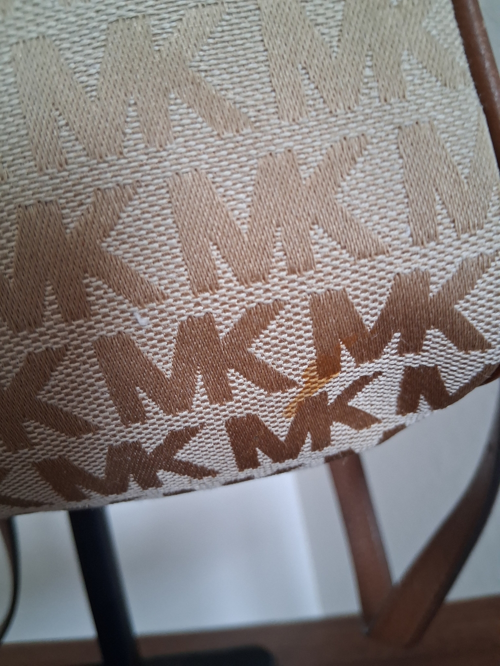 Michael Kors Beige/Tan MK Logo Backpack - Picture 7 of 7
